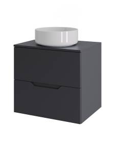 Тумба с раковиной Agger Свит SWE600ETGR-ST-9360W графит матовый, 60 см