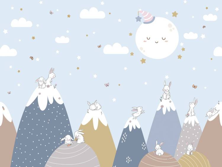 Фреска Ortograf Little friends 34371 Зайки на холмах 2 Флок FLK