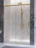 Душевая дверь в нишу Cezares PLANE-BF-1-140-C-BORO профиль брашированное золото, стекло прозрачное, 140x195 фото 4