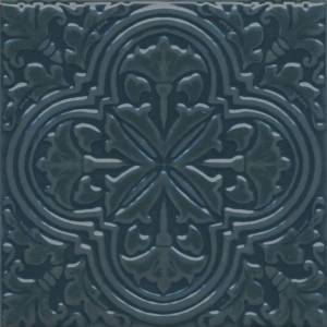 Декор Kerama Marazzi Фес KMD3STA004BN бирюзовый тёмный глянцевый 15x15