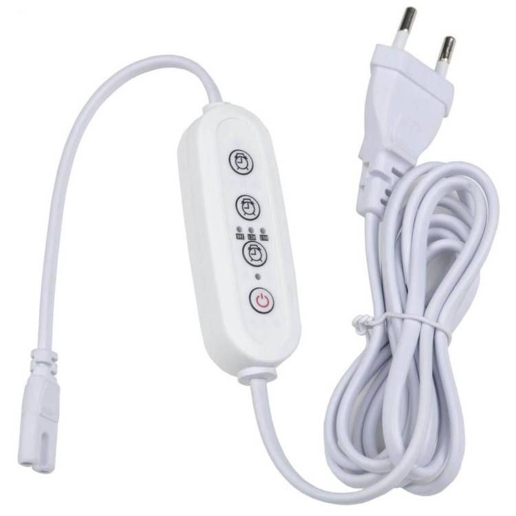 Таймер с вилкой и разъемом для фито светильника Uniel UST-E32 WHITE 2M