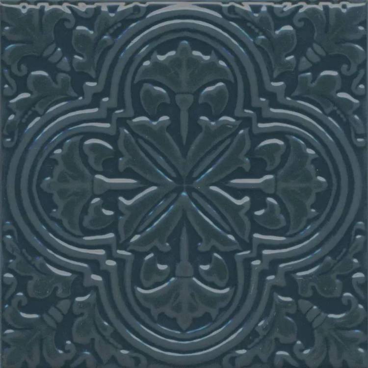 Декор Kerama Marazzi Фес KMD3STA004BN бирюзовый тёмный глянцевый 15x15