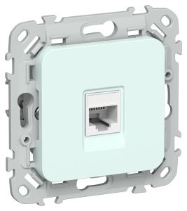 Розетка компьютерная RJ45 IEK Flite FI-K12-2-K94 холодный лед