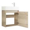 Тумба с раковиной Belbagno Kraft Mini KRAFT MINI-500/260-1A-SO-RGB-R 45x25x50 Rovere Galifax Bianco подвесная с распашной дверцей, правосторонняя фото 4