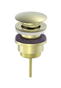 Донный клапан для раковины Wonzon & Woghand WW-88SS07-BG брашированное золото