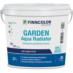 Эмаль акриловая Finncolor Garden Aqua Radiator база A глянцевая 2.7 л