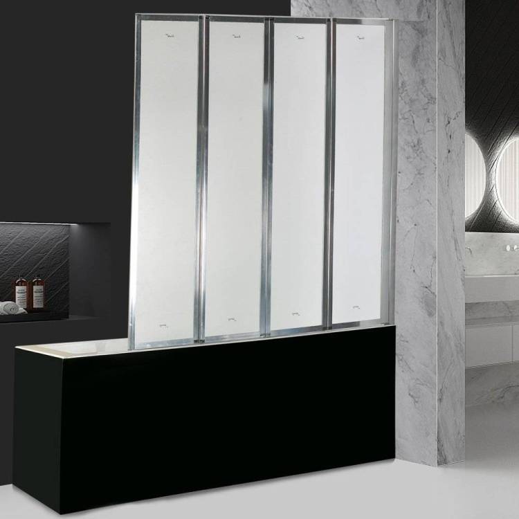 Шторка на ванну Cerutti Spa Bouna 130 см, профиль хром