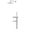 Душевая система Abber Emotion 316 AF8850BST с изливом и термостатом, брашированная сталь