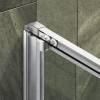 Душевая дверь в нишу MaybahGlass MGD-1636-5 профиль хром матовый, стекло бесцветное, 160x195 фото 3