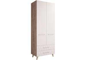 Шкаф Woodville Мариус М-01 402334 дуб баррик, белый матовый