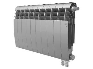 Биметаллический секционный радиатор отопления Royal Thermo Biliner 350 / V Silver Satin / 10 секций
