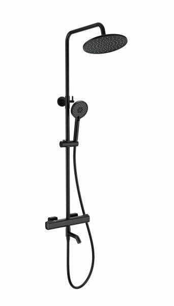 Душевая стойка Wonzon & Woghand WW-B3051-A1-MB с термостатом, черный