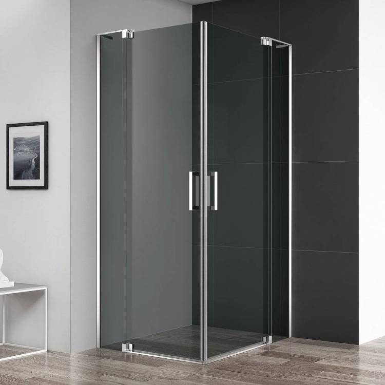Душевой уголок Cezares Slider AH 2 70/80-80/90 Grigio Cr профиль хром, стекло серое