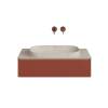 Тумба под раковину Kerama Marazzi Magica MA.90.1\VR.M подвесная 90, 1 ящик, венецианский красный матовый фото 2