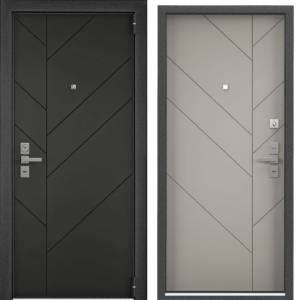 Входная стальная дверь Torex ULTIMATUM NEXT 590743 ПВХ Черная шагрень/ПВХ Крема 2050x880