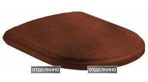 Крышка-сиденье Villeroy&Boch Hommage 9926 6100 орех, петли хром