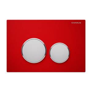 Кнопка смыва CHARUS BAGLIORE FP.330.RED.10 двойной смыв, красный