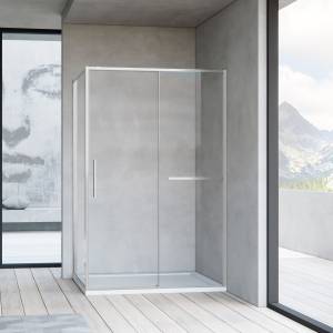 Душевой уголок Vincea Slim Soft VSR-1SS9012CLBN профиль брашированный никель, стекло прозрачное, 120x90x200