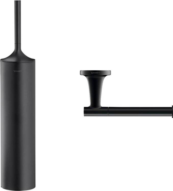 Набор Duravit Starck T Ершик 0099454600 черный + Держатель туалетной бумаги 0099374600 черный