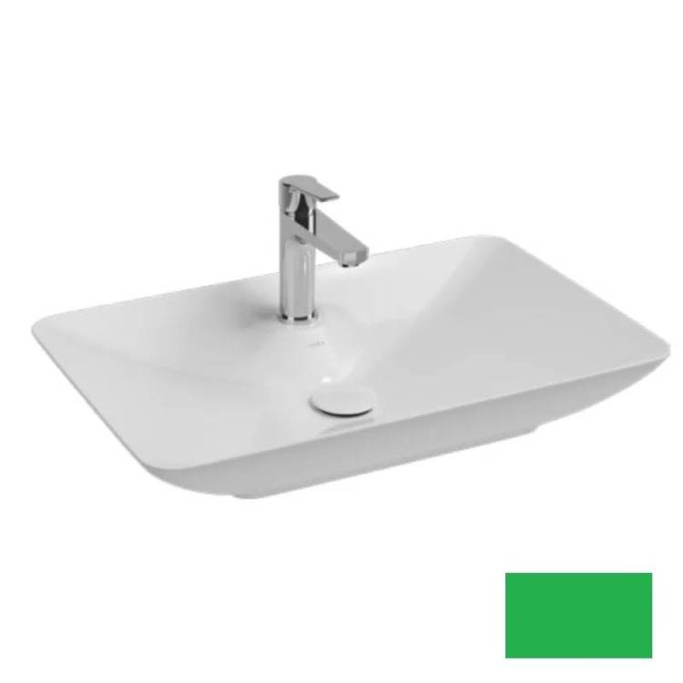 Раковина Isvea SistemaY Soft 10SY50065SV-2P изумрудный матовый, 64.4x39.5