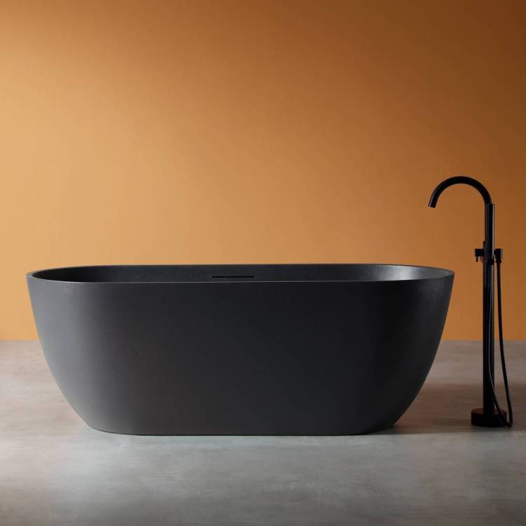 Ванна из искусственного камня Abber Frankfurt AM9941B 170x75 черная