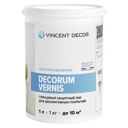 Защитный лак для декоративных покрытий Vincent decor Decorum Vernis глянцевый 1 л