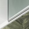 Шторка на ванну MaybahGlass MGV-644-6 40.5x140, поворотная, стекло прозрачное 6 мм, профиль черный фото 5