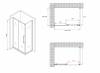 Душевой уголок Abber Schwarzer Diamant AG30120BMH-S90BM 90x195x120, профиль Черный фото 5