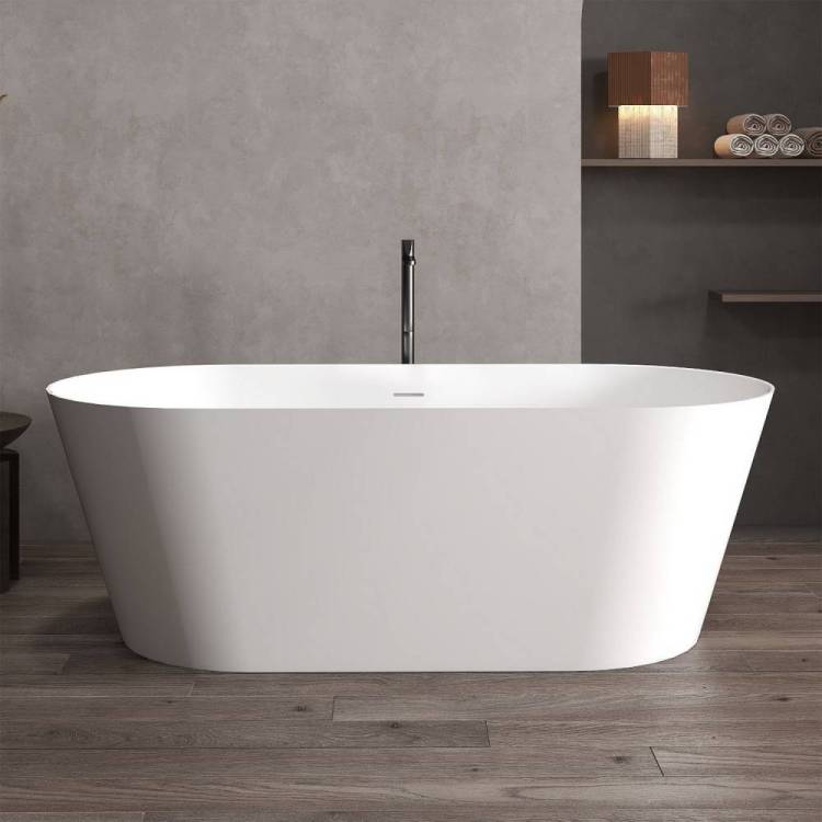 Ванна из искусственного камня Abber Stein AS9605 170x80 белая матовая