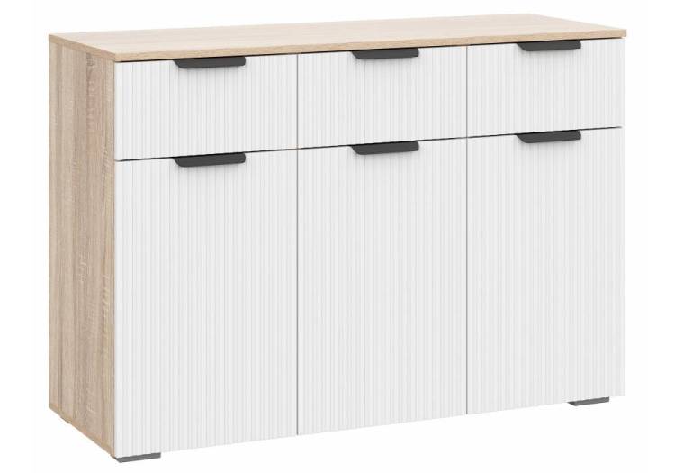 Комод Woodville Стокгольм КМ03-1200 579686 дуб сонома/line софт пломбир