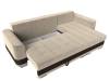 Угловой диван Лига Диванов Честер 100015 правый угол Бежевый\Коричневый 244/145/74 фото 7