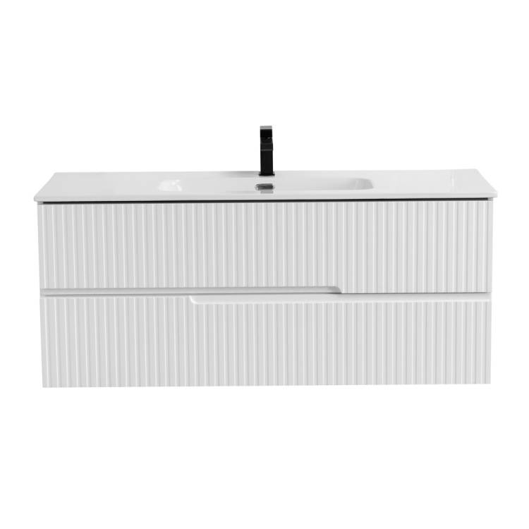 Тумба под раковину Cezares DUET-N-1200-2C-SO-BO с двумя выкатными ящиками, Bianco Opaco, 120x50x45.7