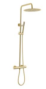 Душевая стойка Boheme Uno 468-T-2-G с термостатом, Gold