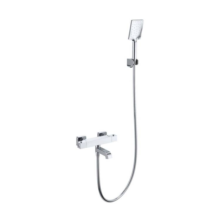 Смеситель для ванны Wonzon & Woghand WW-B2026-A1-CR термостатический, с душевым гарнитуром, хром