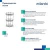 Полка Milardo Grid GRICC3BM44 25.5см, черная матовая фото 6