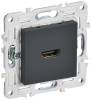 Розетка HDMI IEK Skandy SK-H10-K53 графит