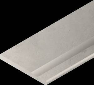 Бордюр Italon Миллениум x2 620090001181 Сильвер с выемкой закруглённый правый 30x120