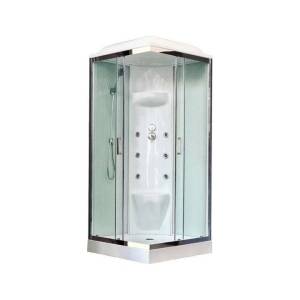 Душевая кабина Royal Bath RB80HP7-WT-CH с низким поддоном, с сиденьем