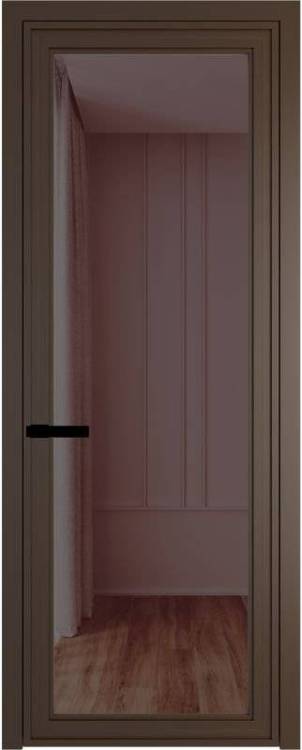 Межкомнатная дверь Profil Doors 1 AGP цвет профиля Деорэ, стекло безопасное 6 мм золотистая бронза 700x2000