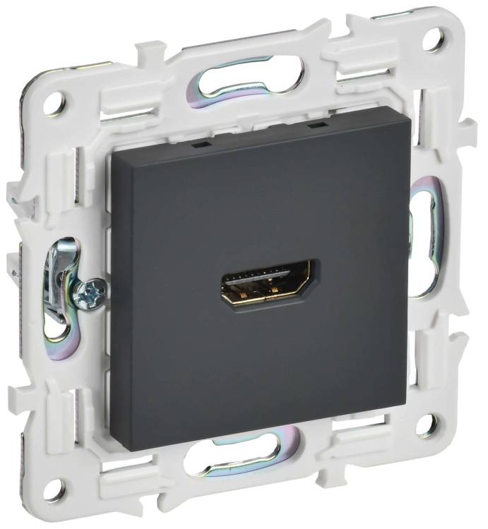 Розетка HDMI IEK Skandy SK-H10-K53 графит