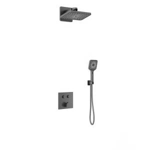 Душевой комплект Vincea Inspire VSFW-421I4GM встраиваемый, двухрежимный, вороненная сталь
