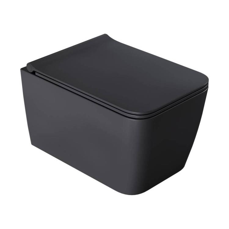 Унитаз подвесной Boheme Zen 967-SET-A с крышкой-сиденьем, Anthracite