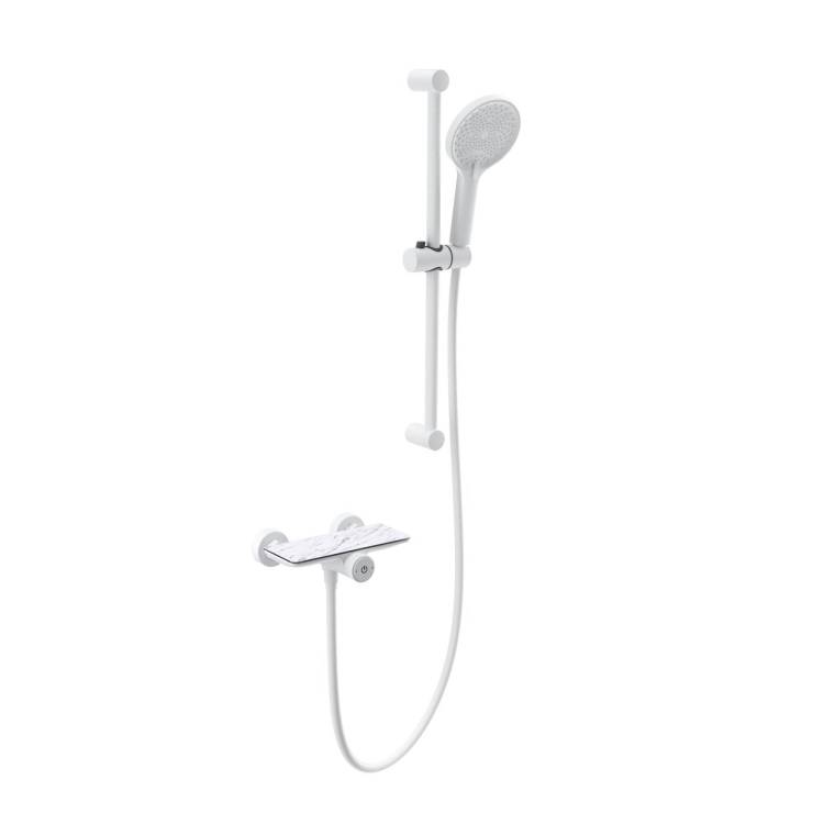 Смеситель для душа Wonzon & Woghand WW-B2052-A-MW с душевым гарнитуром, белый матовый