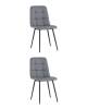 Набор из 2 стульев Stool Group Oliver fb-oliver-eco-grey X2 серый, экокожа