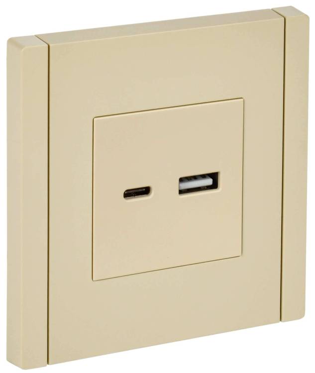 Розетка USB type A+C IEK Forte&Piano FP-U22-D31-K10 ваниль