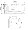Акриловая ванна Gemy G9076 B 177x81x60, белая фото 4