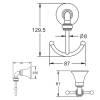 Крючок Rose RG1221 двойной, хром фото 2