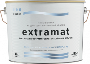 VINCENT EXTRAMAT краска интерьераная устойчивая к мытью, экстраматовая, база А (0,8л)