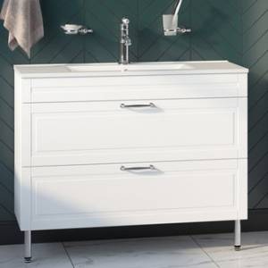 Тумба с раковиной IDDIS Oxford 100, напольная, белая