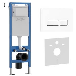 Система инсталляции для унитазов Iberica Blanca Esti-R IB.001M.211 кнопка смыва белый глянцевый